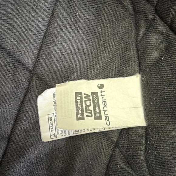 Carhartt Duck Canvas Jacket Mens 4XL Tall J140 Black Hooded Full Zip Made in USA - Picture 16 of 16